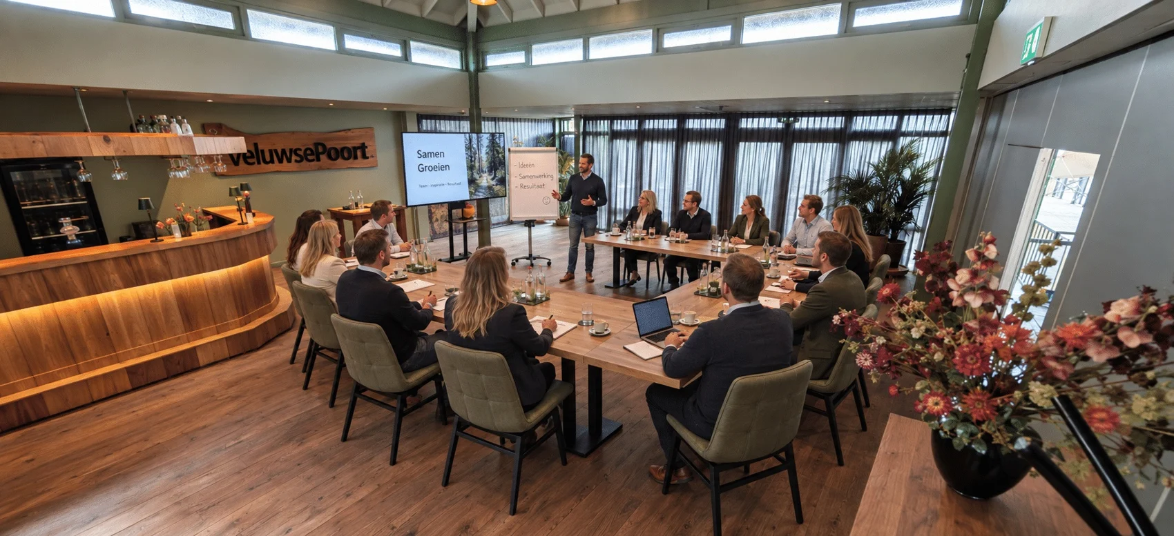 Verzorgde trainingsruimte bij de Veluwse Poort